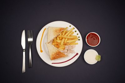 Beef Toast with French Fries - Brew Bliss