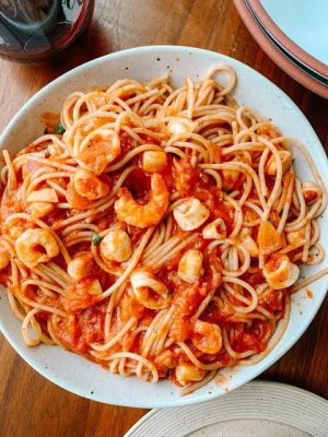 Sea food pasta - Blissful Bakers