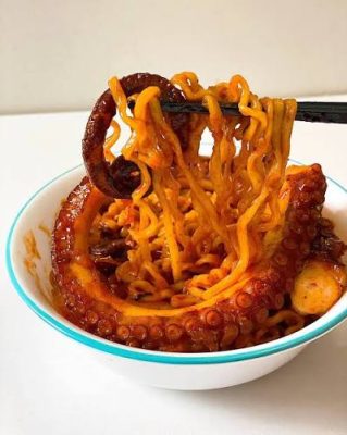 Octopus Noodles - Blissful Bakers