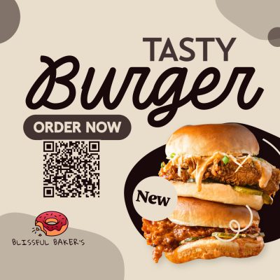 Crispy chicken burger - Blissful Bakers