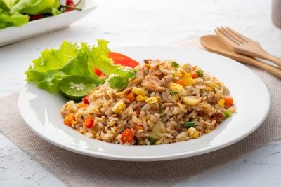 Tuna FRIED  rice - Blissful Bakers