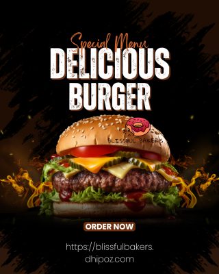 Chicken burger - Blissful Bakers
