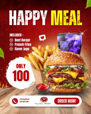 Happy meal(burger offer) - Blissful Bakers