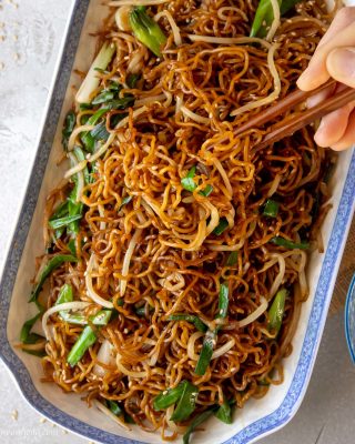 Chicken fried Noodles - Blissful Bakers