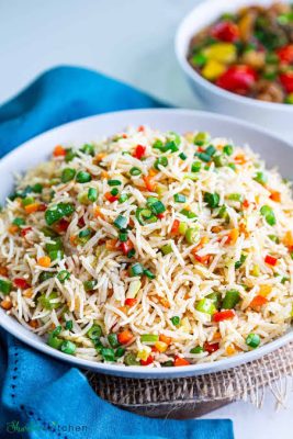 Vegetables rice - Blissful Bakers