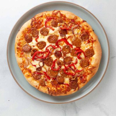 Sausage pizza - Blissful Bakers